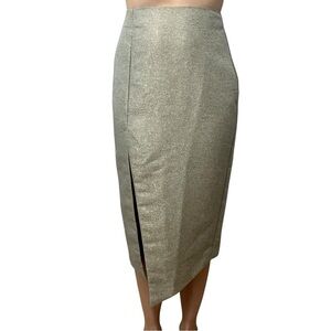 Elliatt Pencil Valencia Skirt Leg Slit Metallic Cocktail Party Size Small New